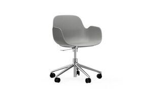 Normann Copenhagen - Form Armchair Swivel 5W Gas Lift - Grå/Alu