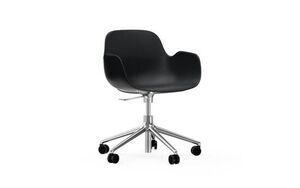 Normann Copenhagen - Form Armchair Swivel 5W Gas Lift - Sort/Alu