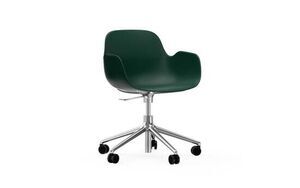 Normann Copenhagen - Form Armchair Swivel 5W Gas Lift - Grøn/Alu