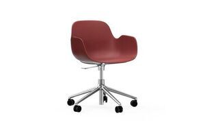 Normann Copenhagen - Form Armchair Swivel 5W Gas Lift - Rød/Alu