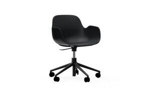 Normann Copenhagen - Form Armchair Swivel 5W Gas Lift - Sort/Black Alu