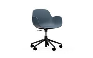 Normann Copenhagen - Form Armchair Swivel 5W Gas Lift - Blå/Black Alu