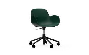 Normann Copenhagen - Form Armchair Swivel 5W Gas Lift - Grøn/Black Alu