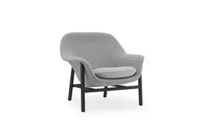 Normann Copenhagen - Drape Lounge Chair Low Black Oak