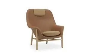 Normann Copenhagen - Drape Lounge Chair High W. Headrest Oak
