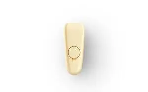 Beige beslag med cirkulært element til vægmontering, langstrakt design for nem adgang.