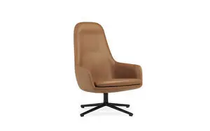 Normann Copenhagen - Era Lounge Chair High Swivel Black Alu