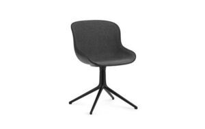 Normann Copenhagen - Hyg Chair Swivel 4L Front Upholstery Black & Black Alu
