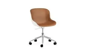 Normann Copenhagen - Hyg Chair Swivel 5W Gas Lift Front Upholstery White & Alu