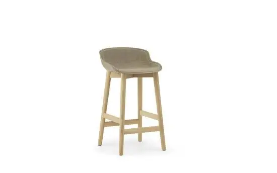 Normann Copenhagen - Hyg Barstool 65 cm Front Upholstery Sand & Oak