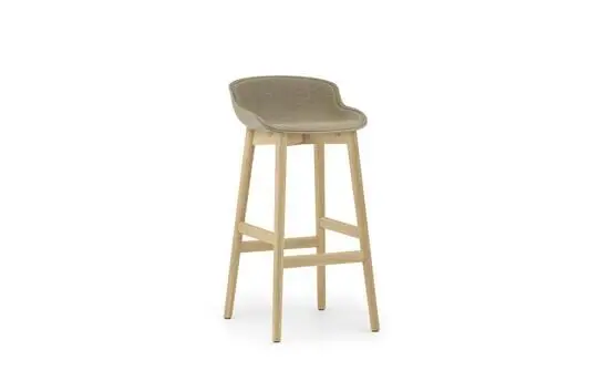 Normann Copenhagen - Hyg Barstool 75 cm Front Upholstery Sand & Oak