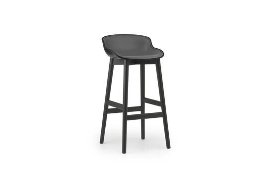 Normann Copenhagen - Hyg Barstool 75 cm Front Upholstery Black & Black Oak