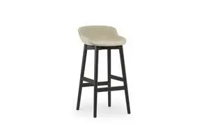 Normann Copenhagen - Hyg Barstool 75 cm Full Upholstery Black Oak