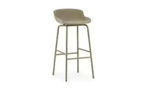 Normann Copenhagen - Hyg Barstool 75 cm Front Upholstery Sand & Sand Steel