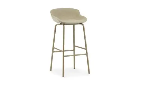 Normann Copenhagen - Hyg Barstool 75 cm Full Upholstery Sand Steel