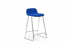 Normann Copenhagen - Just Barstool 65 cm w. back Full Upholstery Chrome