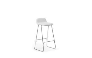 Normann Copenhagen - Just Barstool 75 cm w. back Full Upholstery Chrome