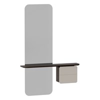 Umage - Entrespejl One More Look - Hvid med mørk Eg - pearl white/dark oak