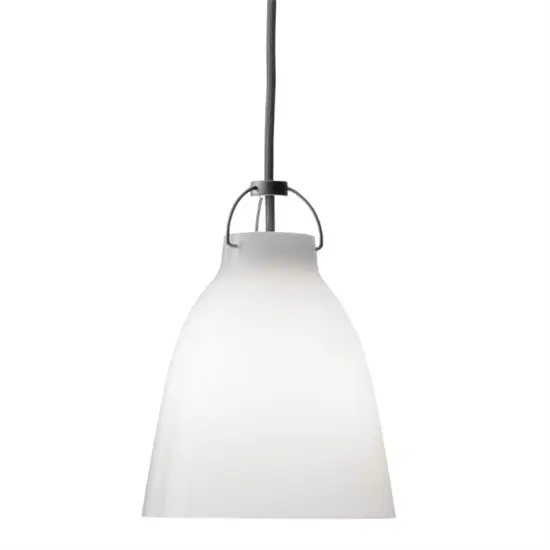 Fritz Hansen - Loftlampe - Caravaggio Opal - P1 Small - Silver ledning 3m