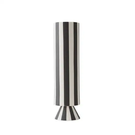 Oyoy - Toppu Vase - Sort og Hvid - Høj