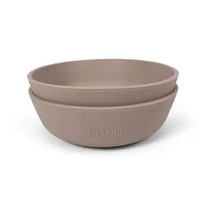 Oyoy - Silikone skål 2-pak - Warm Grey