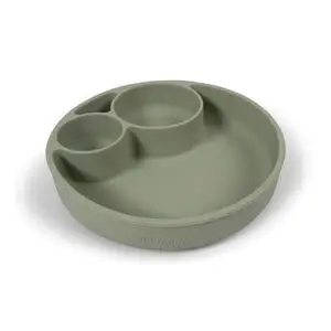 Oyoy - Silikone tallerken ruminddelt - Green