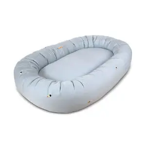 Oyoy - Babynest 2. generation – broderet Cool Summer design – Pearl Blue