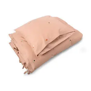 Oyoy - Junior sengetøj GOTS (100x140 cm) – Broderet Cool Summer – Frappé
