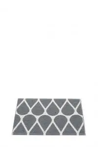 Pappelina OTIS Granit måtte med dråbeformet mønster, mørk baggrund, lys mønster, rektangulær.