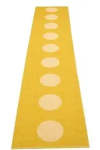 Pappelina - Vera Pop Mustard/Pale Yellow - 70x360 cm