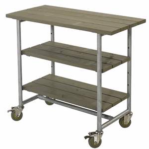 Image of PLUS - Urban Picnic - Grillbord - m/2 hylder - grundmalet gråbrun