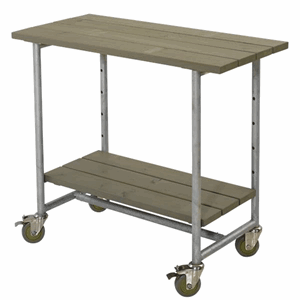 Image of PLUS - Urban Picnic - Grillbord - m/1 hylde - grundmalet gråbrun