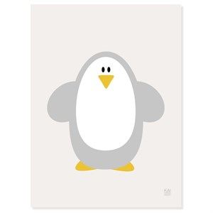 Image of KAI Copenhagen - Plakat med pingvin - 50x70 cm.