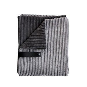 Image of Louise Smærup plaid - Fløjl plaid i grå