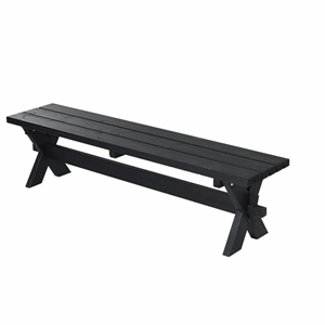 Image of PLUS - Nostalgi plankebænk - grundmalet sort