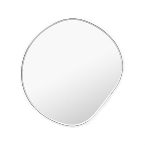 Ferm Living - Pond spejl - Mirror, dark chrome (small) - mørk sølvkant