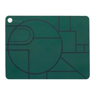 Image of OYOY dækkeserviet - Ponyo placemat i grøn (sæt med 2 stk.)