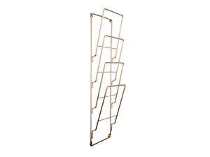 Present time - Magazine rack steel wire gold plated
