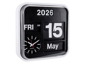 Karlsson - Wall clock Big Flip white casing, black dial