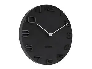 Karlsson - Wall clock On The Edge black w. chrome hands
