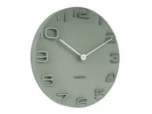 Karlsson - Wall clock On The Edge jungle green, chrome hands