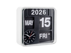 Karlsson - Wall clock Mini Flip white casing , black dial