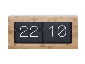 Karlsson - Wall / Table clock Boxed Flip XL bamboo