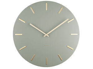 Karlsson - Wall clock Charm jungle green with gold battons