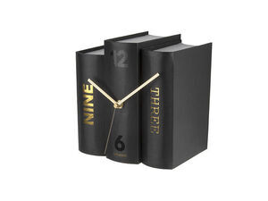 Karlsson - Table clock Book black paper