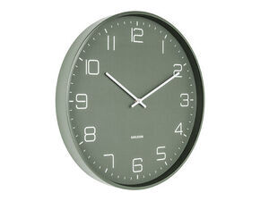 Karlsson - Wall clock Lofty iron matt green