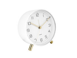Karlsson - Alarm clock Lofty metal matt white