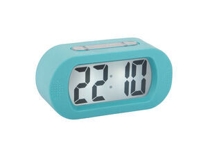 Karlsson - Alarm clock Gummy rubberized turquoise blue
