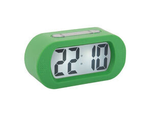 Karlsson - Alarm clock Gummy rubberized bright green