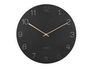 Karlsson - Wall clock Charm engraved numbers black